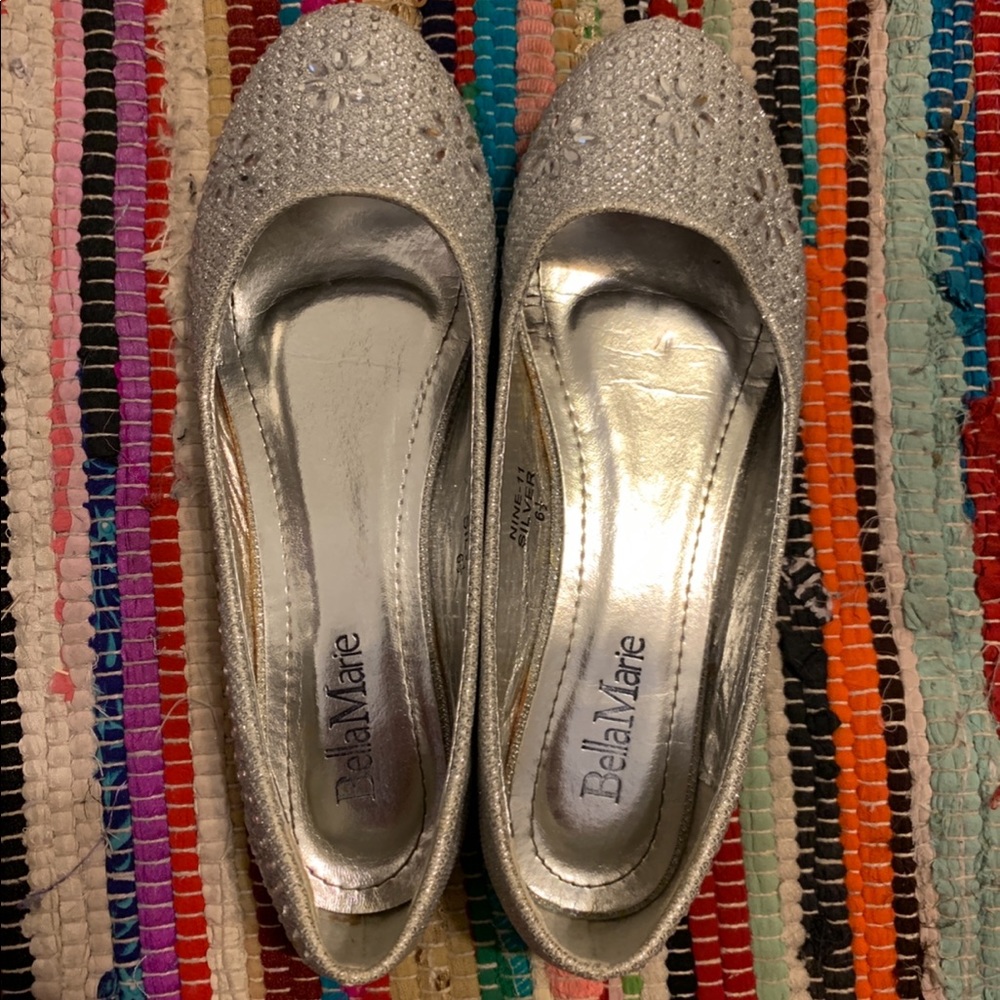 BellaMarie Silver Flats